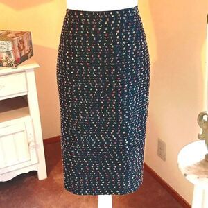 Vintage  Maggy L Ribbon Straight Skirt. Date Night. Textured. Dressy